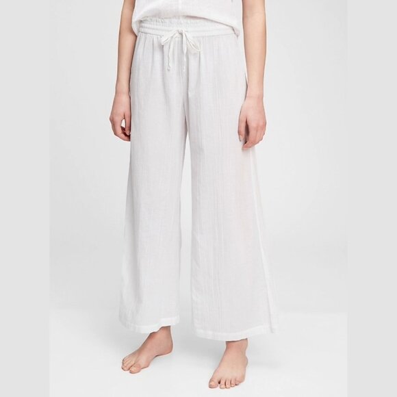 Gap Wideleg Pants in Modal - Cotton- Linen blend Lounge, Beach, Sleep - Picture 2 of 4